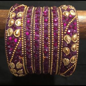 Purple set of 6 Bangles